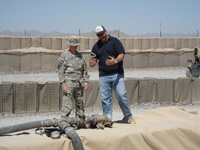 Mike Wunder Training an Army Accountable Officer at an FOB in Afghanistan
